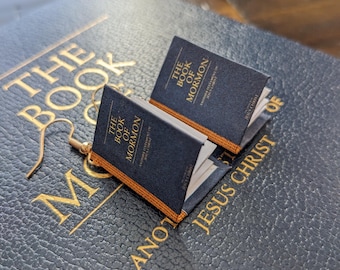 Book of Mormon Earrings | Handmade Mini Book Earrings