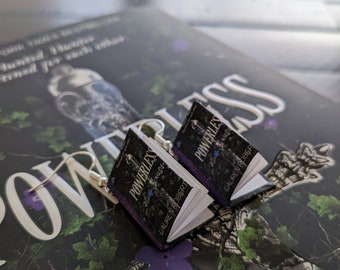 Powerless Series by Lauren Roberts Earrings *ONE PAIR per order* | Handmade Mini Book Earrings