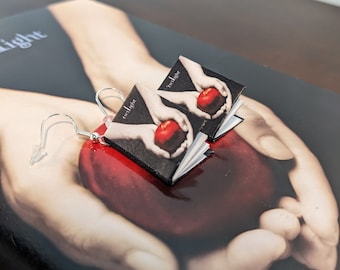 Twilight Saga by Stephanie Meyer Earrings *ONE PAIR per order* | Handmade Mini Book Earrings