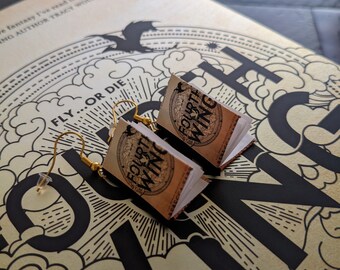 Fourth Wing (Empyrean) Series by Rebecca Yarros Earrings *ONE PAIR per order* | Handmade Mini Book Earrings