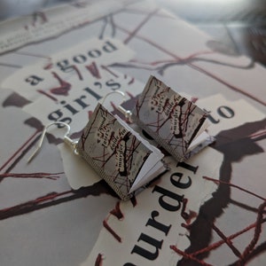 A Good Girl's Guide to Murder Series by Holly Jackson Earrings *ONE PAIR per order* | Handmade Mini Book Earrings AGGGTM
