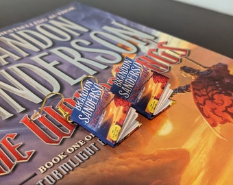 Stormlight Archive by Brandon Sanderson Earrings *ONE PAIR per order* | Handmade Mini Book Earrings