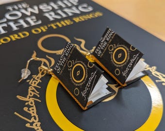 Lord of the Rings Series & The Hobbit by JRR Tolkien Earrings *1 PAIR per order* | Handmade Mini Book Earrings