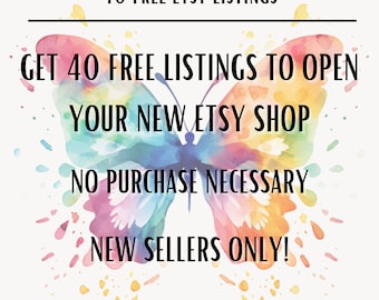 Etsy Free Listings 40 Product free 40 Listing Credit Get Free Listing Link To Open Etsy Store No Need to Purchase