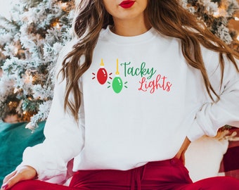 tacky light sweatshirt, christmas sweatshirt, holiday sweatshirt, stocking stuffer, cute holiday sweatshirt, tacky light tour