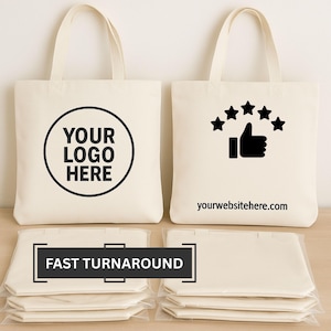 Custom Logo Cotton Canvas Tote Bags: Bulk Wedding, Event, Business Swag