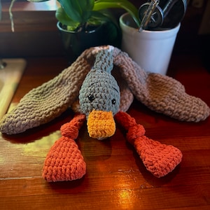 Crocheted Mallard Duck Plushie | Handmade Snuggler, 24 inch