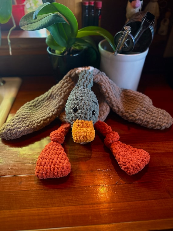 Crocheted Mallard Duck Stuffed Animal | Girls | Boys | Handmade | Plushies | Snuggler | Toddlers | Kids | Baby Shower | Gift | Lovey