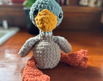 Crochet Mallard Duck Plushie | Handmade Snuggler Toy