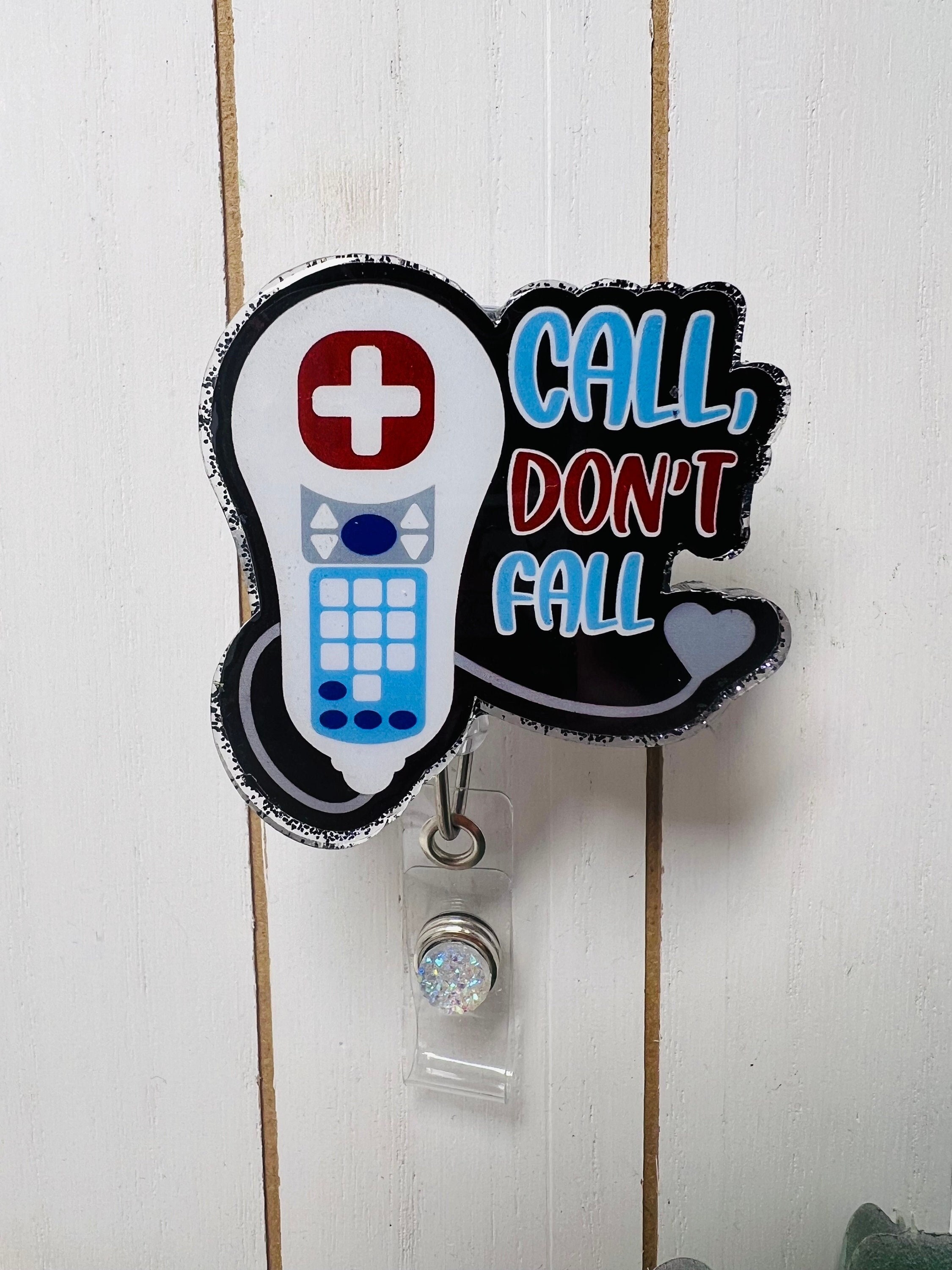 Funny Nurse Badge Reel - Shine Bright Like A Call Light Badge Reel Holder,  Nurse Gift, Stethoscope Tag Carabiner, Lanyard - 2704