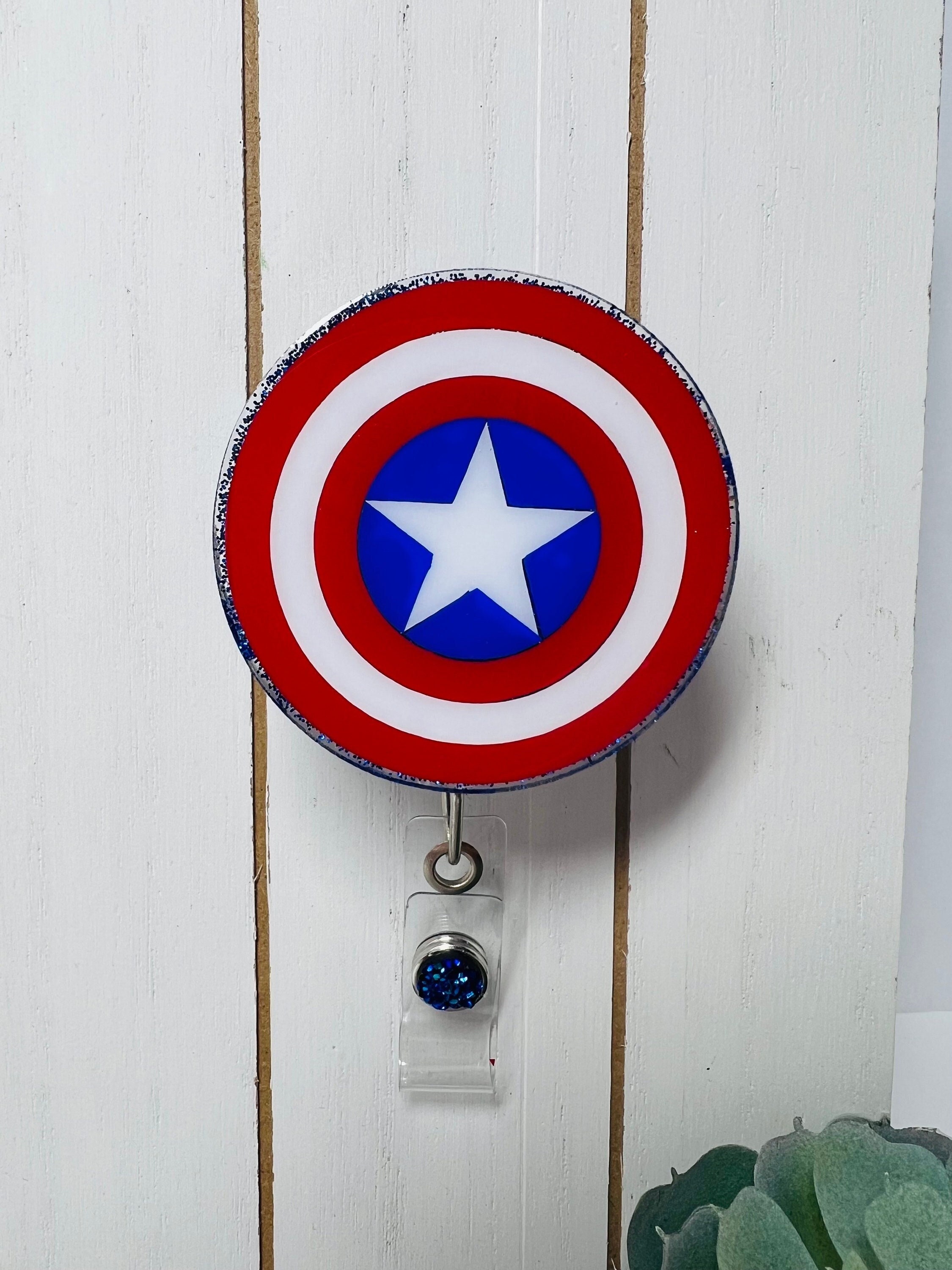 Nurse Badge Reel Captain America 