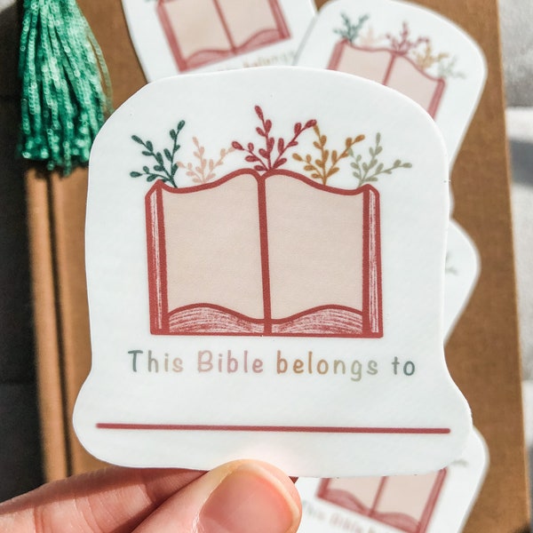 This Bible belongs to Label/ Bible Label/ Labels for Church/ Sunday school Labels/ Gifts for Her/ Bible personalization/ Floral Bible Label