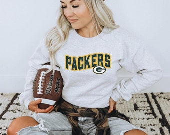 GB Packers Sweatshirt, Sequin Packers Sweatshirt, Sparkly Football Sweatshirt, Football Fan, Football Gifts