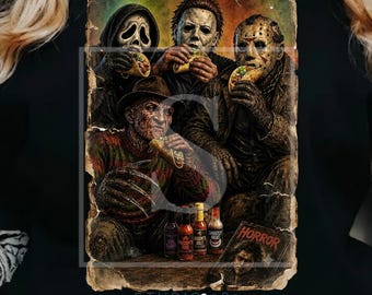Mentally I'm Here PNG, Spooky Tacos, Funny Horror Sublimation Design