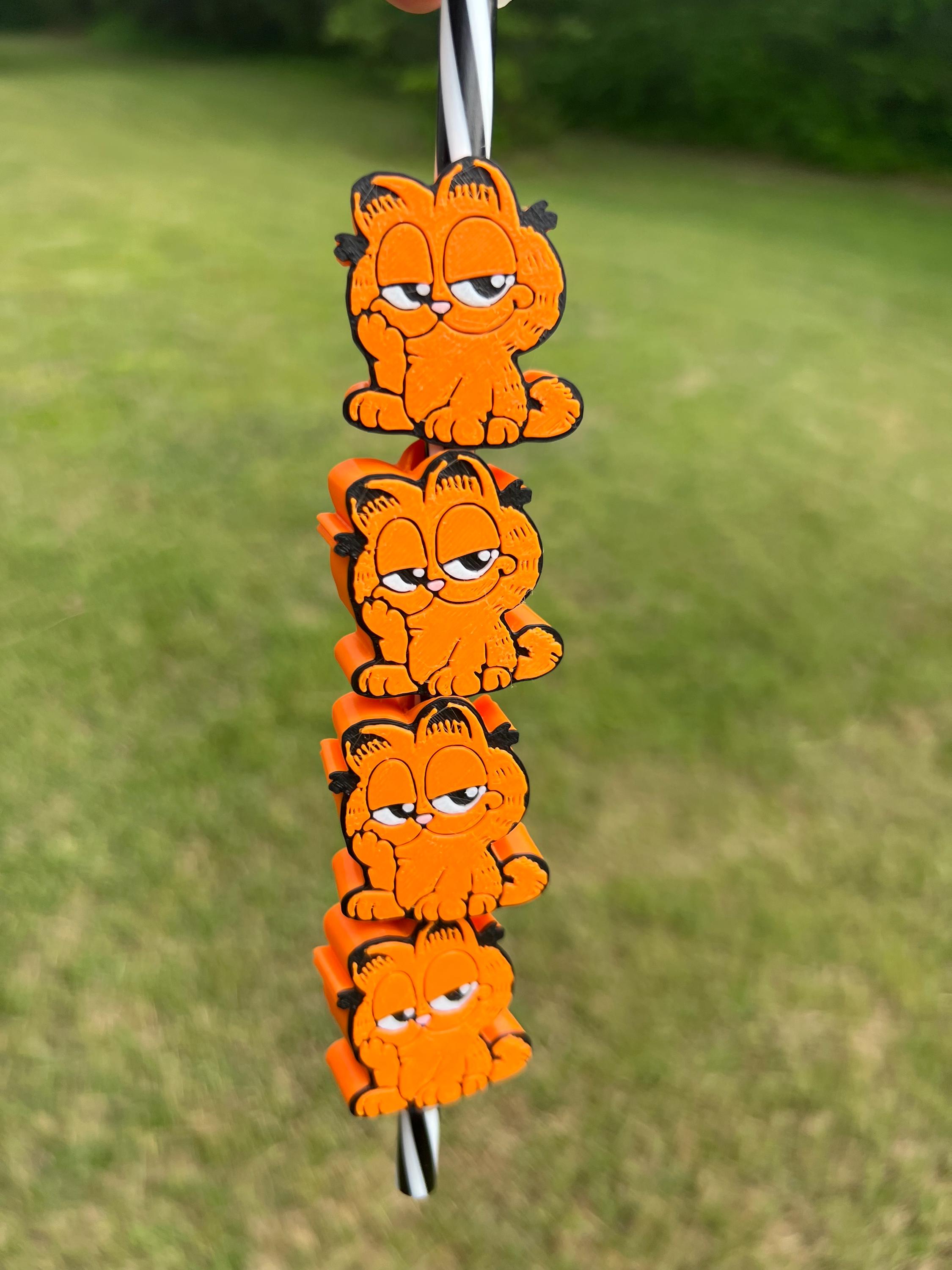 Lazy Topper Lazy Orange Cat Straw Topper, Cartoon Cup Accessory (standard & Stanley ...