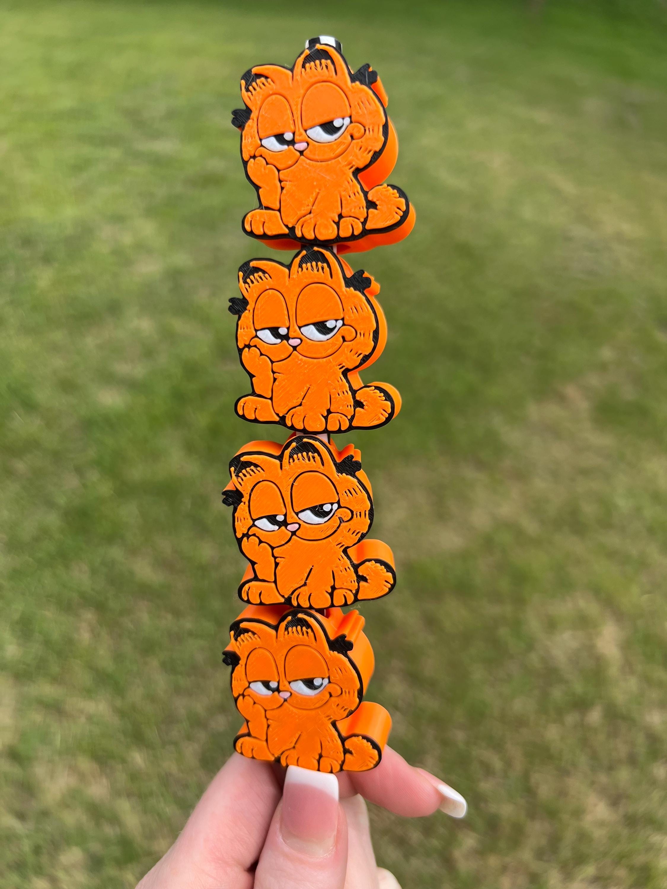 Lazy Topper Lazy Orange Cat Straw Topper, Cartoon Cup Accessory (standard & Stanley ...