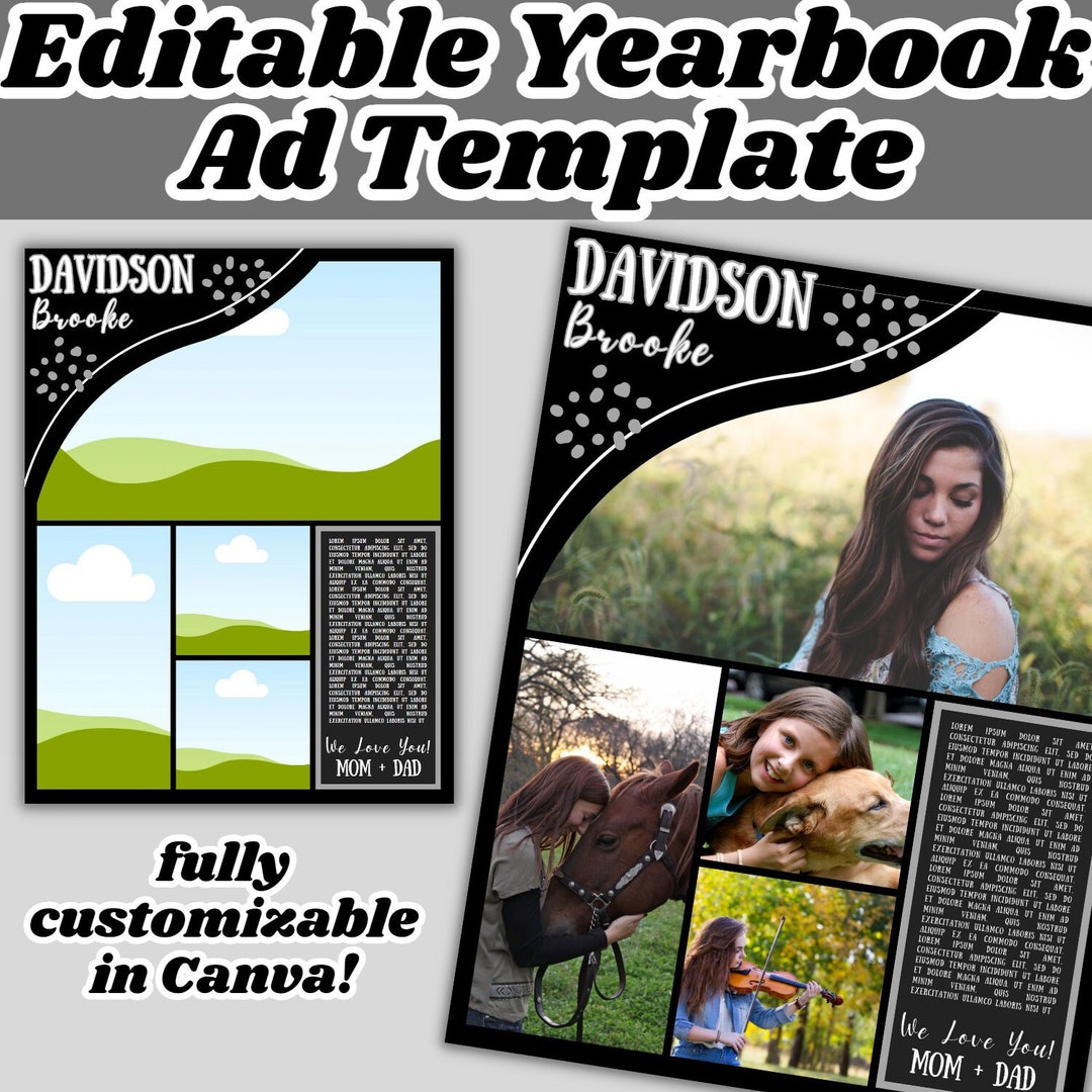 EDITABLE Yearbook Ad Template Full Page Modern Senior Yearbook Ad Etsy EDITABLE Yearbook Ad Template Full Page Modern Senior Yearbook Ad Etsy