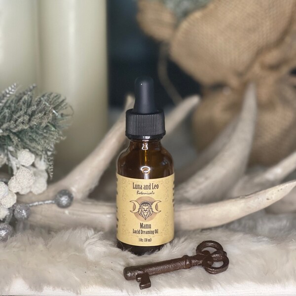 Mamu - Lucid Dreaming Oil für Traumarbeit, Wahrsage - Ritual, Zeremonienkerzen, Bäder, Ritualobjekte für Kräuterhexerei und Magie