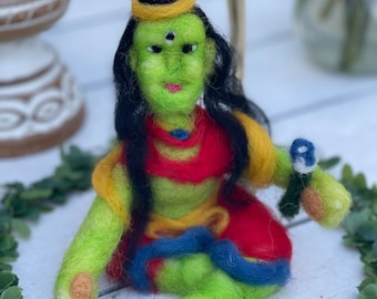 The Protection of Green Tara - Lotus Infused - Ritual Goddess Art Doll - Poppet - Custom Made with Your Choice of Herbs, Crystals