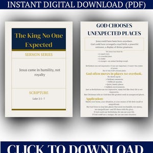 Christmas Sermon Bundle | The King No One Expected (PPTX & PDF)