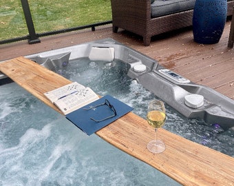 Esdoorn/hot tub lade/hout/live rand/Badcaddy/jacuzzi Tub lade/cadeau/inwijdingsfeest cadeau/huwelijkscadeau/sluitingscadeau/vakantiecadeau/handgemaakt/plank