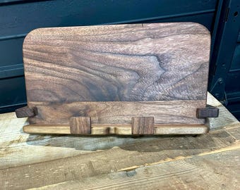 Handcrafted Walnut Recipe Stand Rustic Elegance A Timeless Addition to Your Kitchen /recipe stand/cookbook holder/cookbook stand/recipe