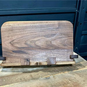 Handcrafted Walnut Recipe Stand Rustic Elegance A Timeless Addition to Your Kitchen /recipe stand/cookbook holder/cookbook stand/recipe