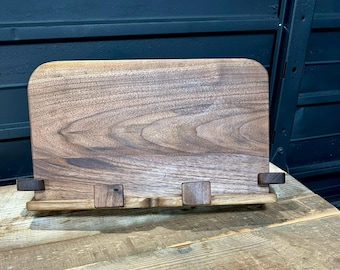 Handcrafted Walnut Recipe Stand Rustic Elegance A Timeless Addition to Your Kitchen /recipe stand/cookbook holder/cookbook stand/recipe
