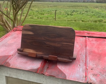 Handcrafted walnut Recipe Stand Rustic Elegance A Timeless Addition to Your Kitchen /recipe stand/cookbook holder/cookbook stand/recipe