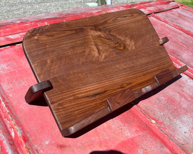 Handcrafted walnut Recipe Stand Rustic Timeless Addition to Your Kitchen /recipe stand/cookbook holder/cookbook stand/cook book easel