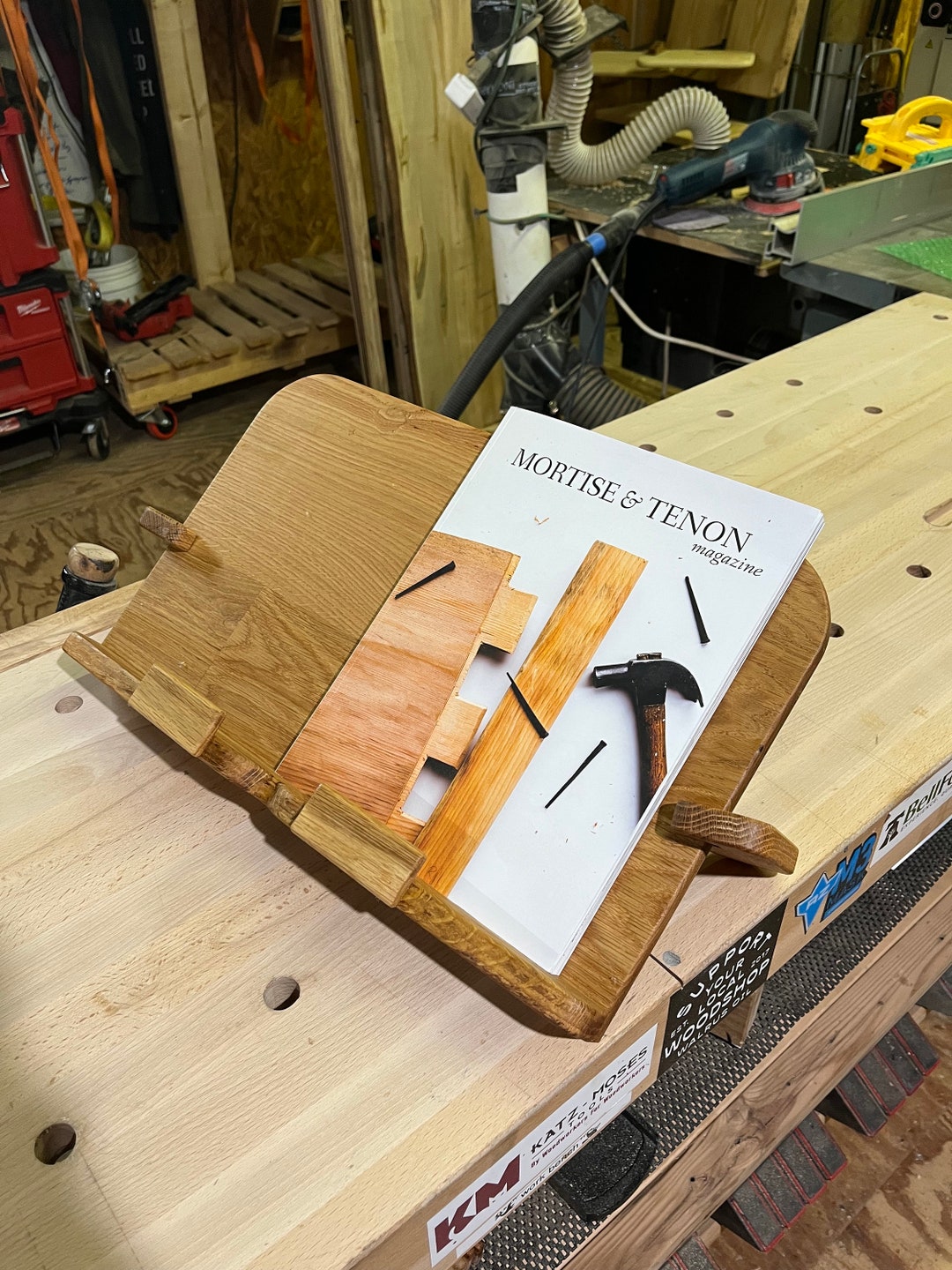 Hand Made Wood Cook Book Stand/ Book Reader Stand/book Tray/book Holder