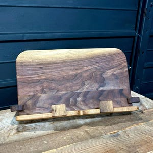 Handcrafted Walnut Recipe Stand Rustic Elegance A Timeless Addition to Your Kitchen /recipe stand/cookbook holder/cookbook stand/recipe
