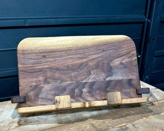Handcrafted Walnut Recipe Stand Rustic Elegance A Timeless Addition to Your Kitchen /recipe stand/cookbook holder/cookbook stand/recipe