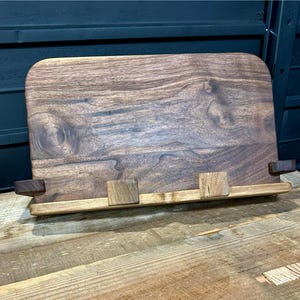 Handcrafted Walnut Recipe Stand Rustic Elegance A Timeless Addition to Your Kitchen /recipe stand/cookbook holder/cookbook stand/recipe