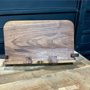 Handcrafted Walnut Recipe Stand Rustic Elegance A Timeless Addition to Your Kitchen /recipe stand/cookbook holder/cookbook stand/recipe