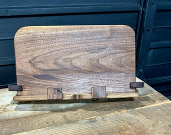 Handcrafted Walnut Recipe Stand Rustic Elegance A Timeless Addition to Your Kitchen /recipe stand/cookbook holder/cookbook stand/recipe