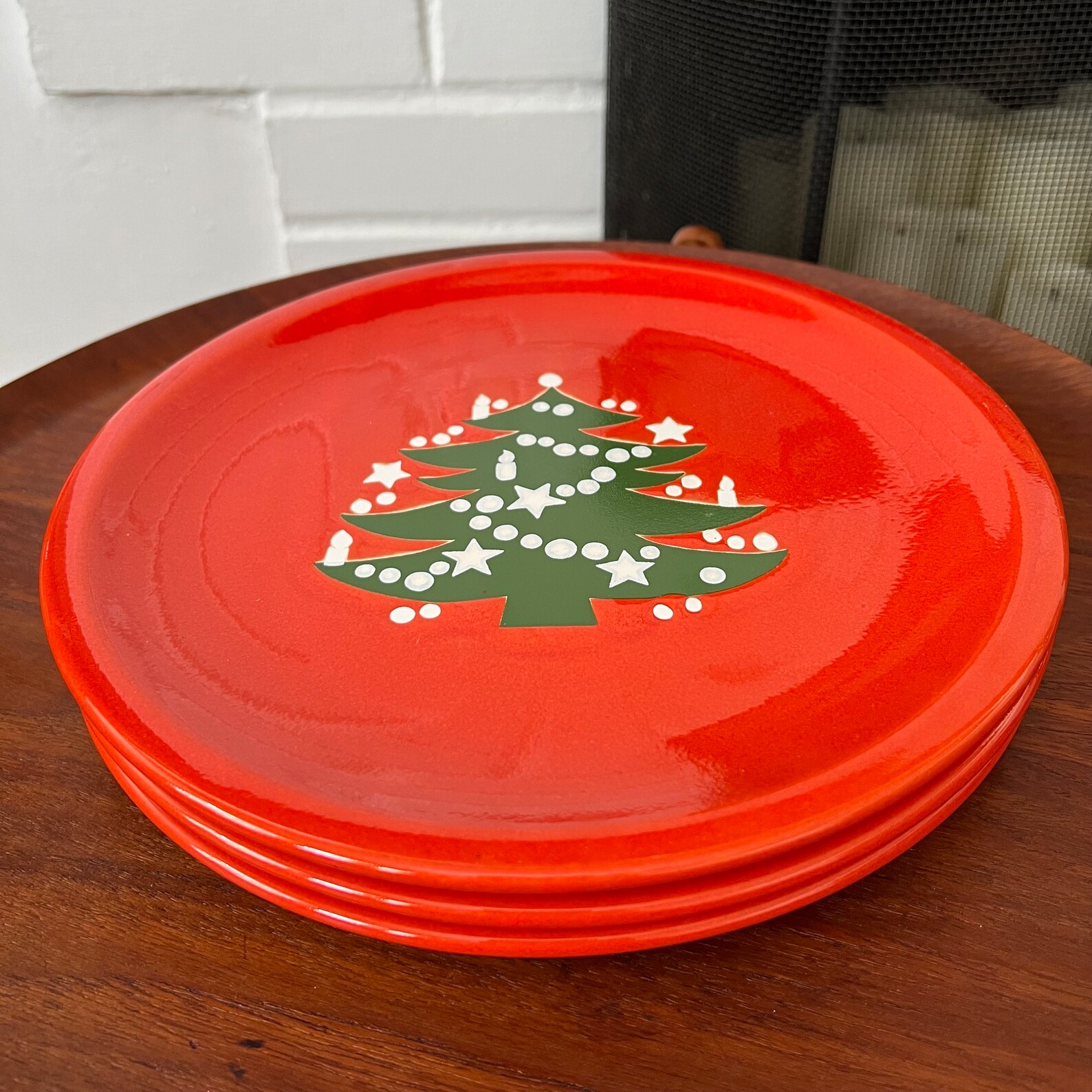 Vintage Waechtersbach Christmas Tree Dinner Plates Etsy