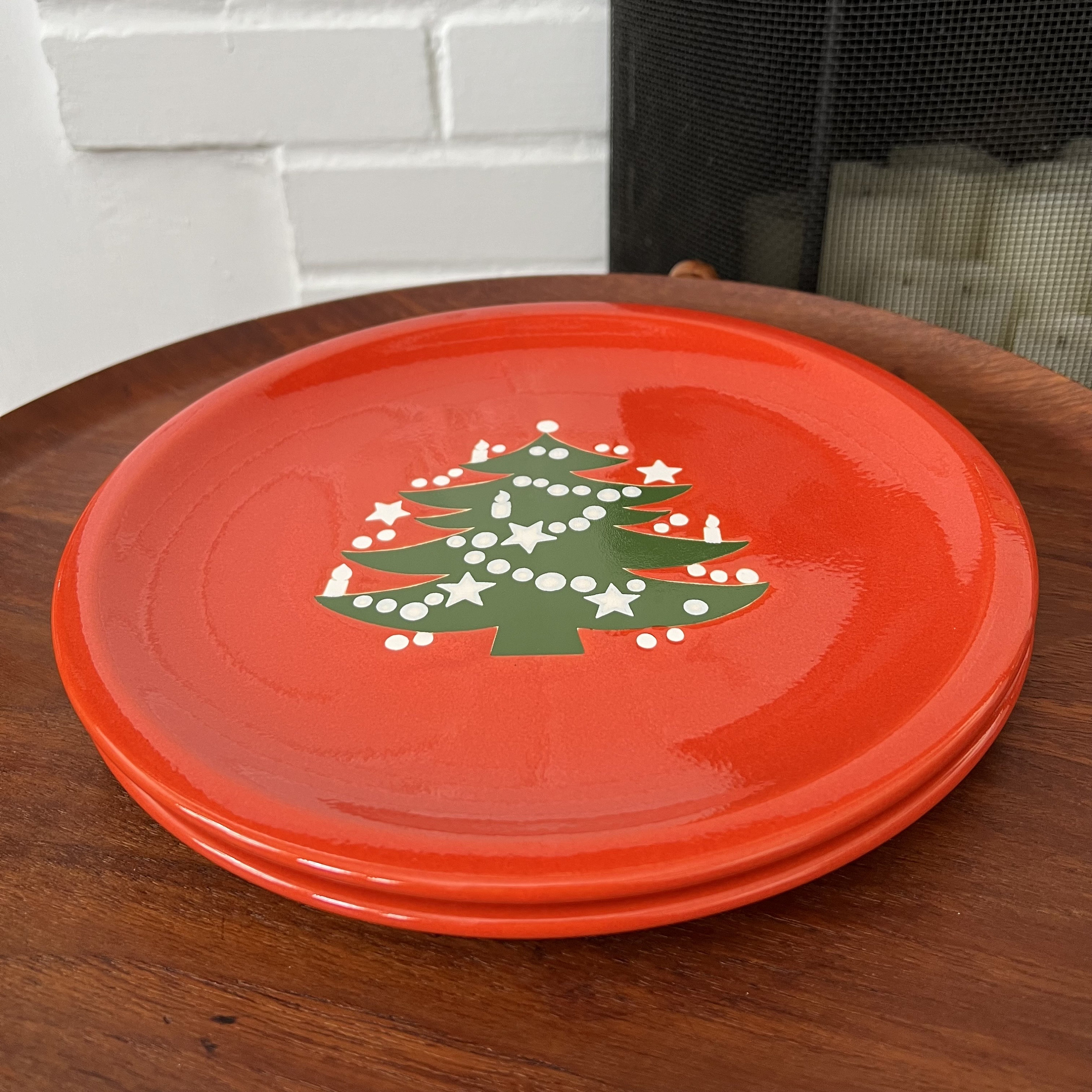 Vintage Waechtersbach Christmas Tree Dinner Plates Etsy