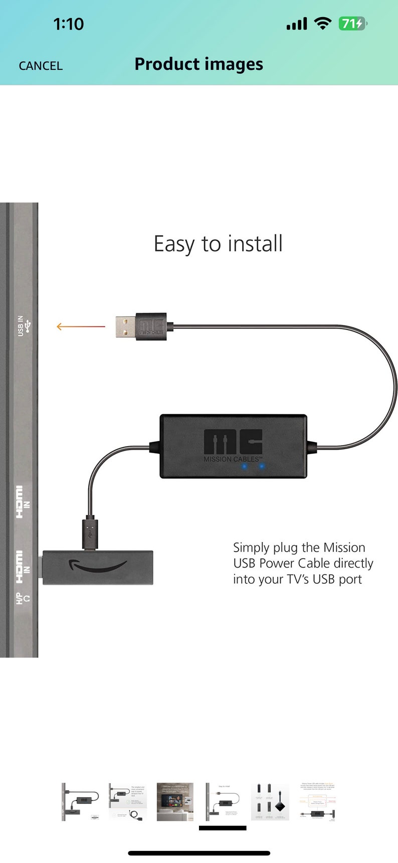 Mission USB Power Cable Etsy