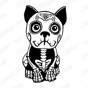Sugar skull Frenchie SVG, Halloween SVG, French Bulldog SVG