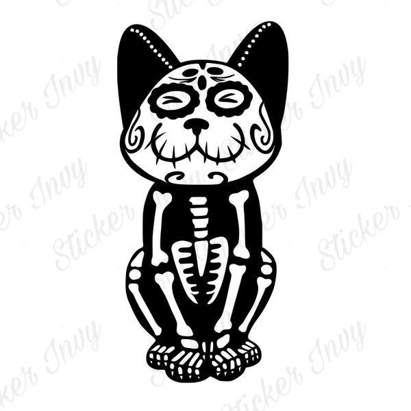 Sugar Skull Cat SVG, Cat SVG, Halloween SVG