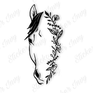 Floral SVG cheval, cheval SVG, SVG western