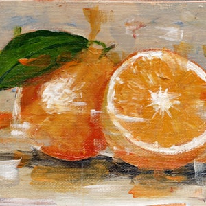 Oranges Painting 7x5 original Acrylic on Loxley linen board