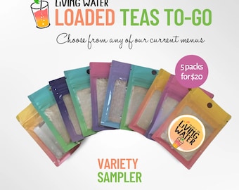 Variety Sampler 40oz Loaded Teas To Go, 5 pack