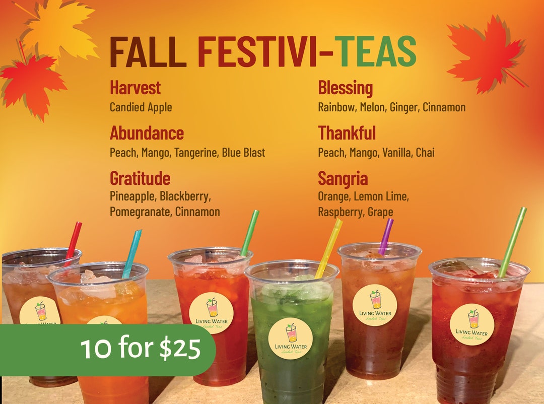 10 for 25 Fall Loaded Teas Togo Etsy