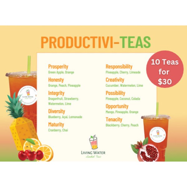 10 for 30! Loaded Teas To Keep you PRODUCTIVE!