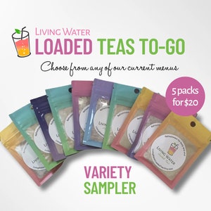 Variety Sampler 40oz Loaded Teas To Go, 5 pack