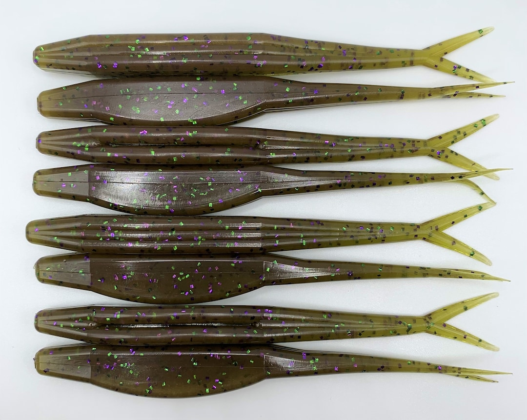 5 Watermelon Candy Soft Jerkbait 8pk, Soft Plastic Jerkbait, Fluke Etsy