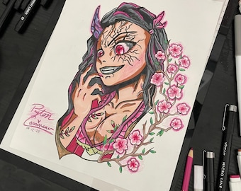 Impresión artística de Nezuko