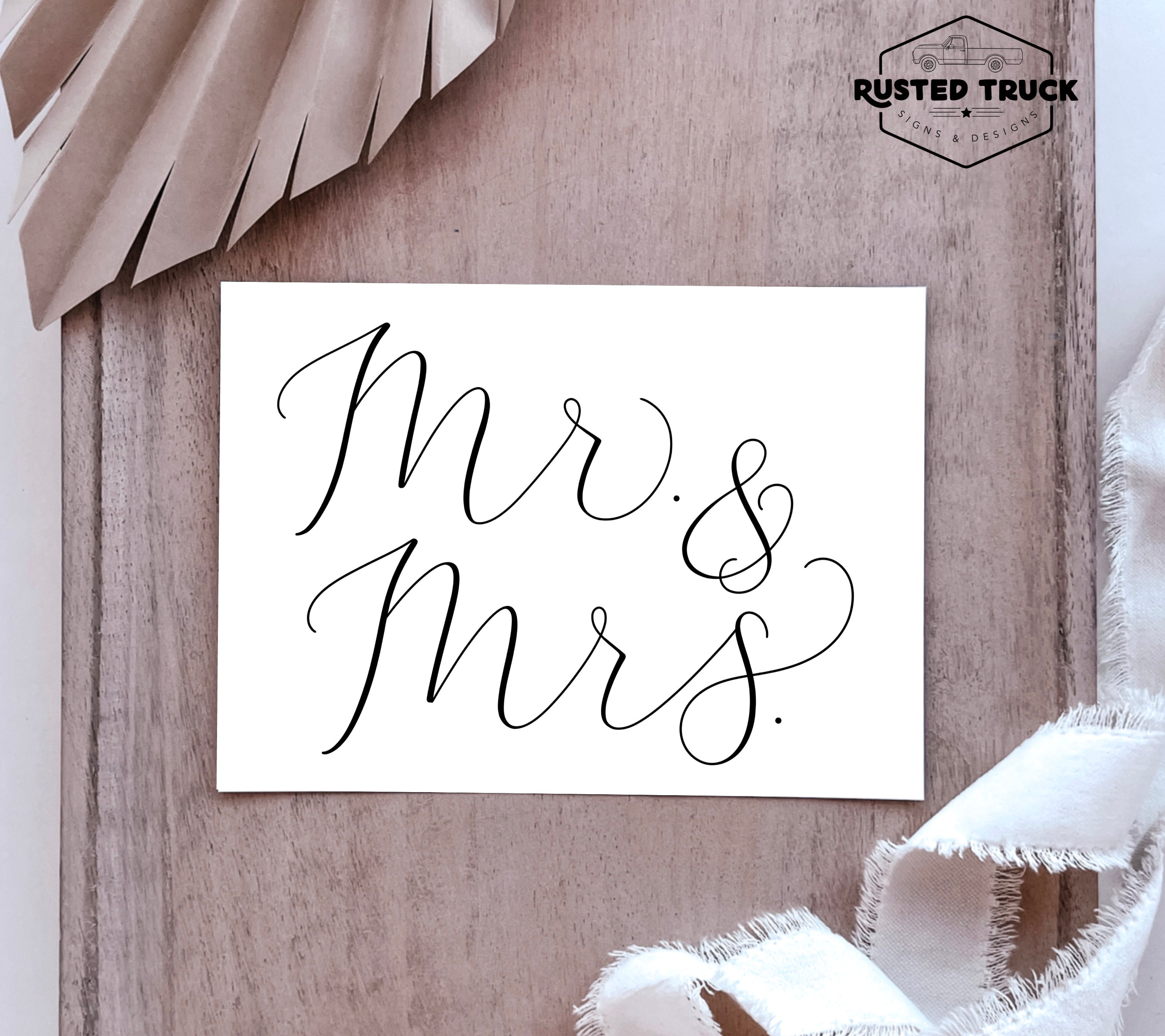 Mr. and Mrs. Sign, Printable Wedding Sign, Reception Sign, Wedding ...